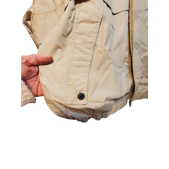 Very Nice Vintage Men's London Fog Hooded Wind Breaker Jacket Cream/Bone Size 2X - Picture 5 of 8